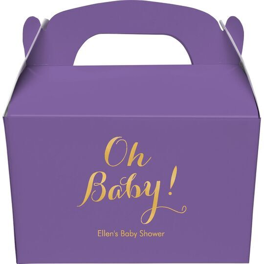 Elegant Oh Baby Gable Favor Boxes